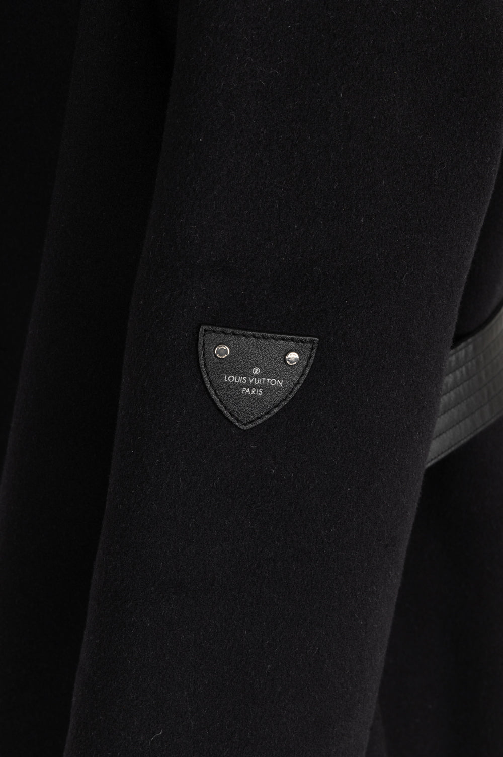 LOUIS VUITTON Belted Coat Wool MNG Black