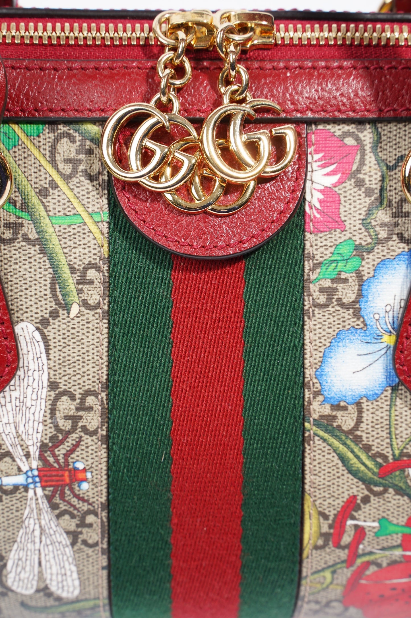 Gucci Ophidia Boston GG Supreme Floral Coated Canvas