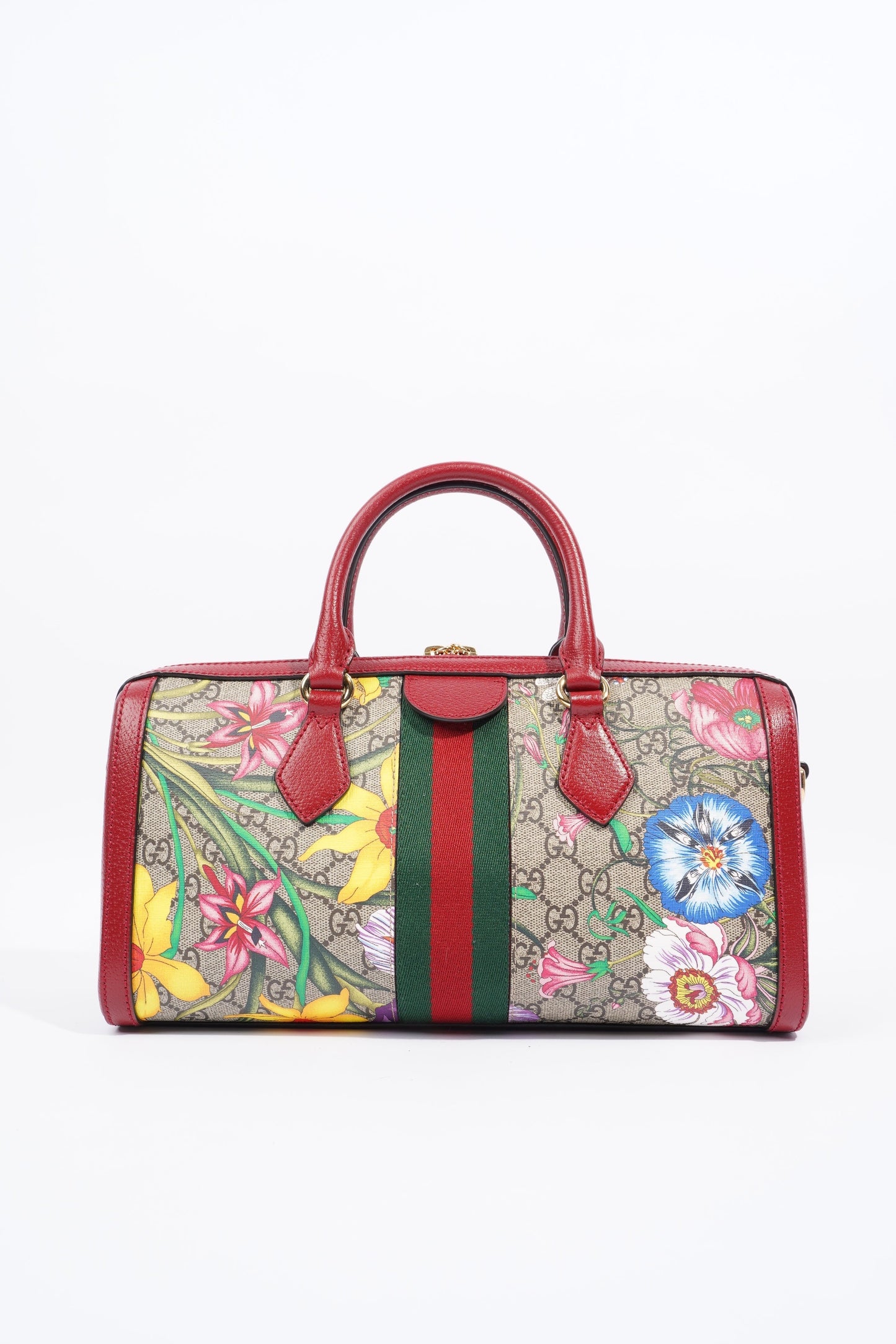 Gucci Ophidia Boston GG Supreme Floral Coated Canvas