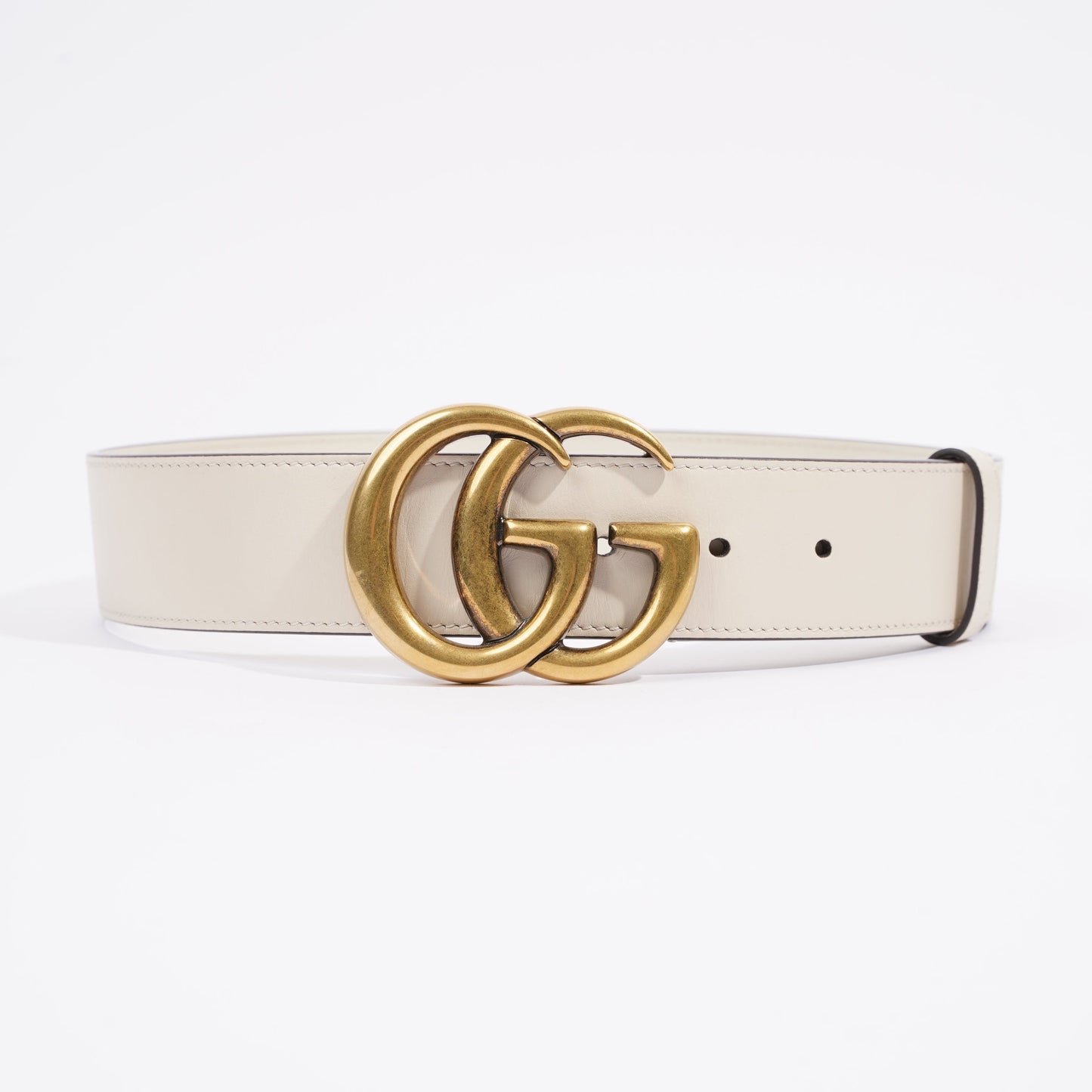 Gucci Marmont Belt Cream Leather 70cm 28"