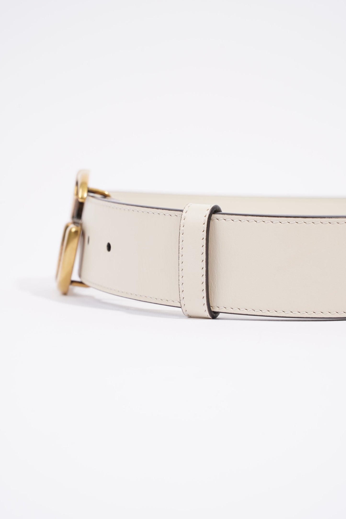 Gucci Marmont Belt Cream Leather 70cm 28"