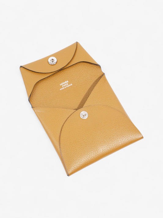 Hermes Bastia Change Purse Brown Leather