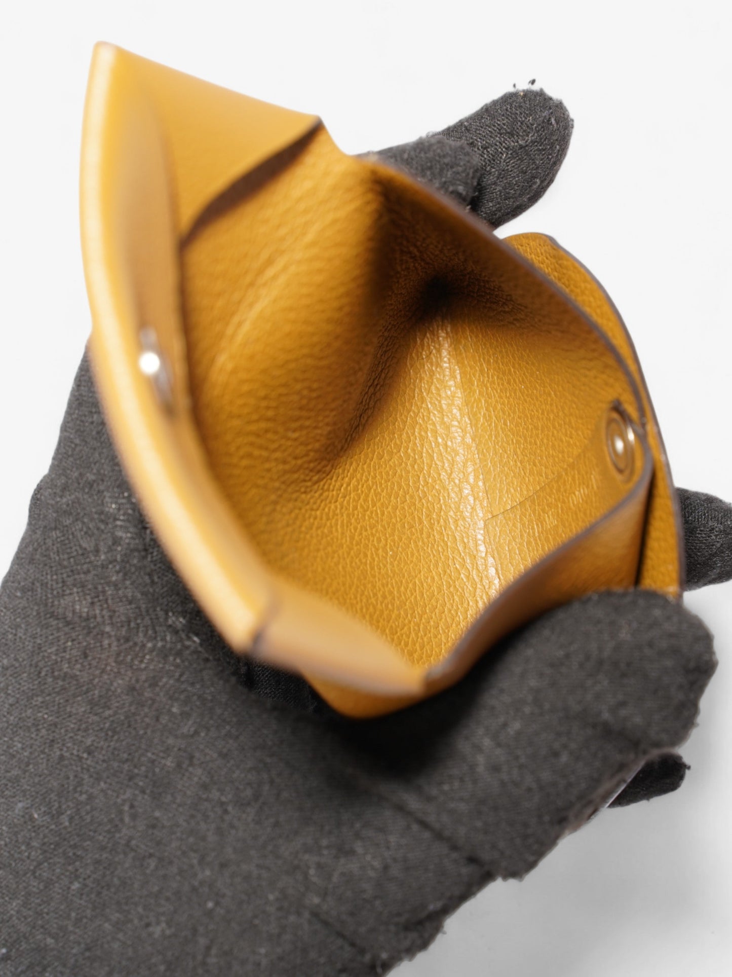 Hermes Bastia Change Purse Brown Leather