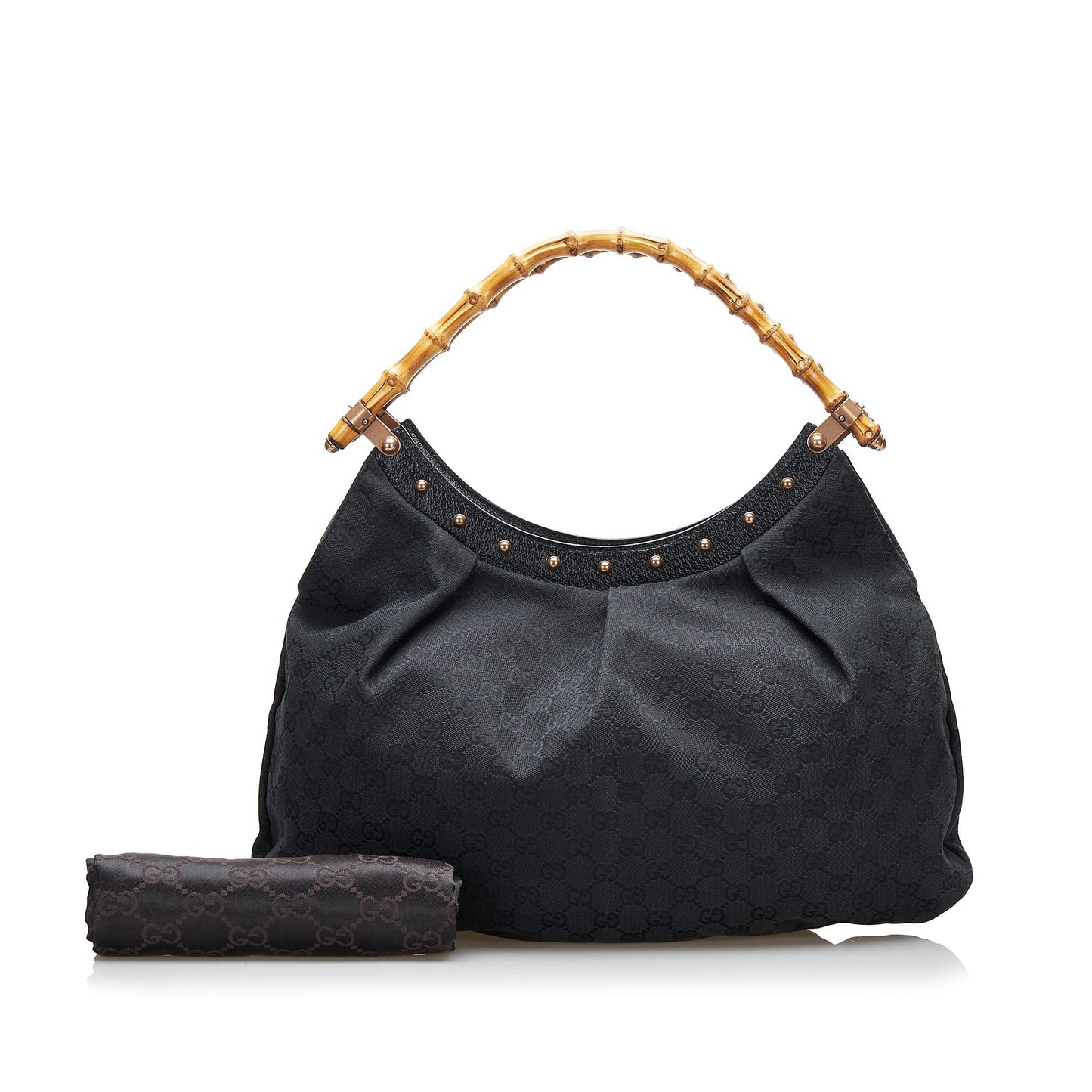 Gucci Bamboo GG Canvas Hobo Bag