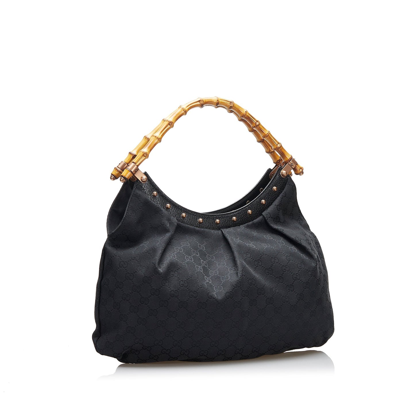 Gucci Bamboo GG Canvas Hobo Bag