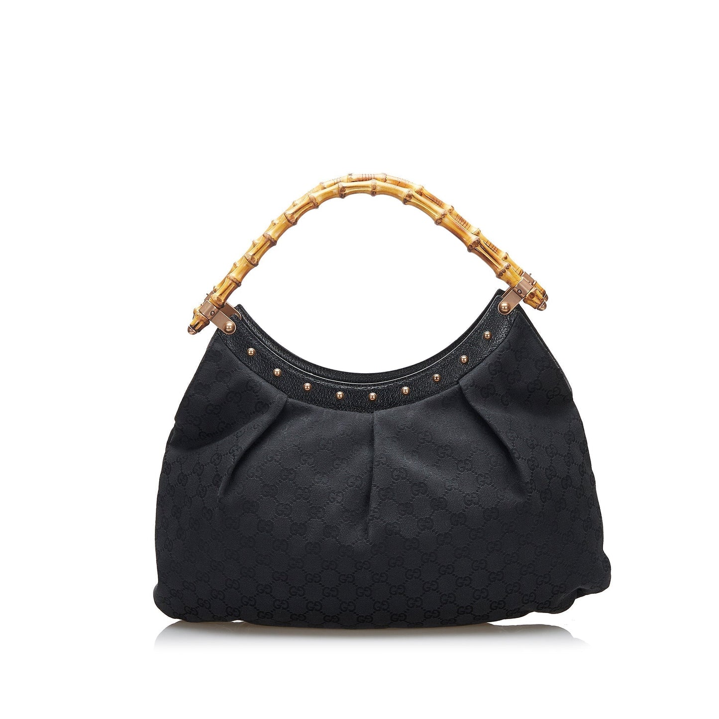 Gucci Bamboo GG Canvas Hobo Bag