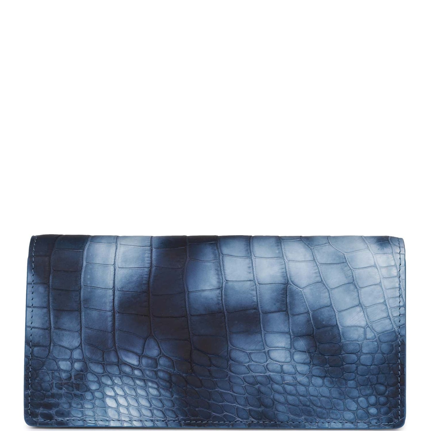 Louis Vuitton Brazza Wallet Multi Blue Matte Alligator Silver Hardware