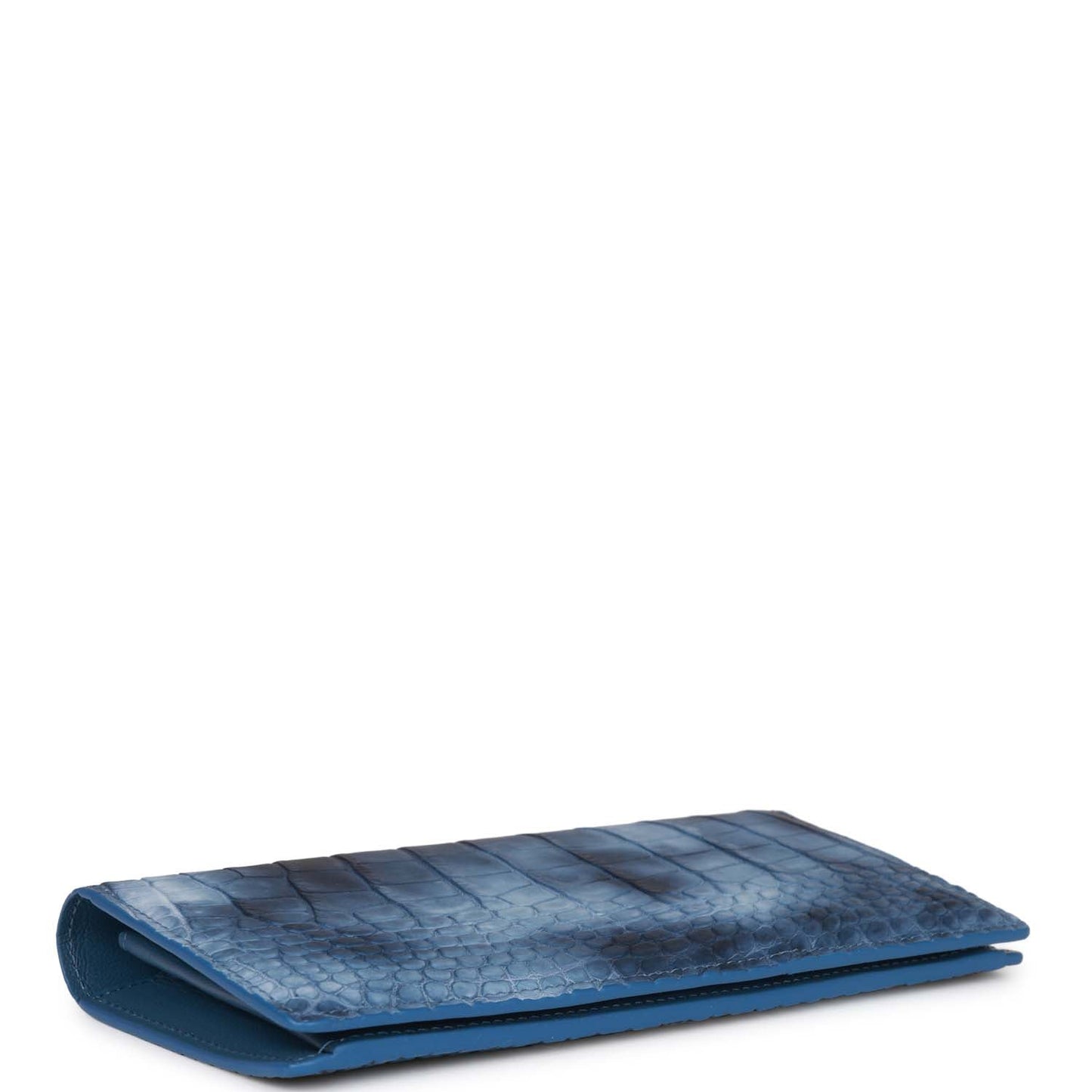 Louis Vuitton Brazza Wallet Multi Blue Matte Alligator Silver Hardware