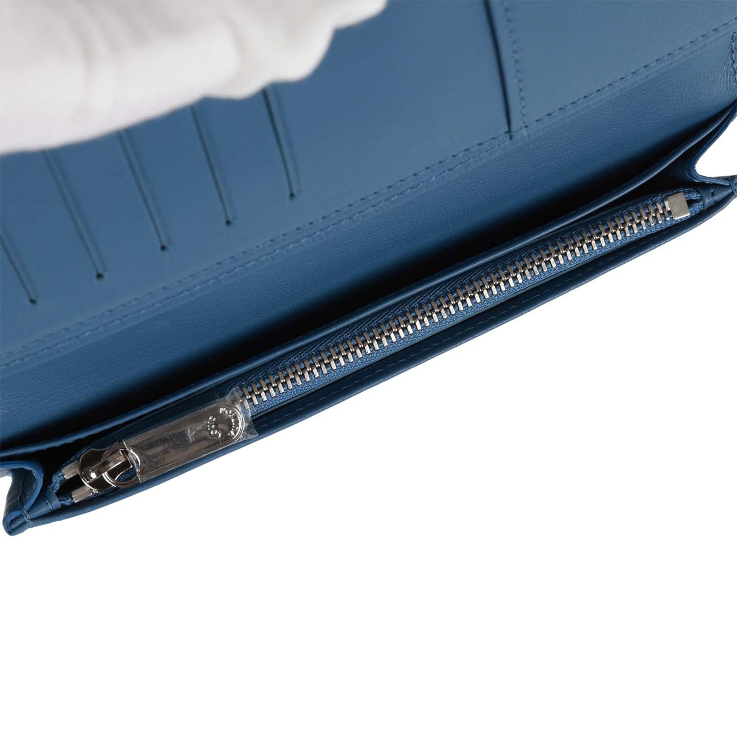 Louis Vuitton Brazza Wallet Multi Blue Matte Alligator Silver Hardware
