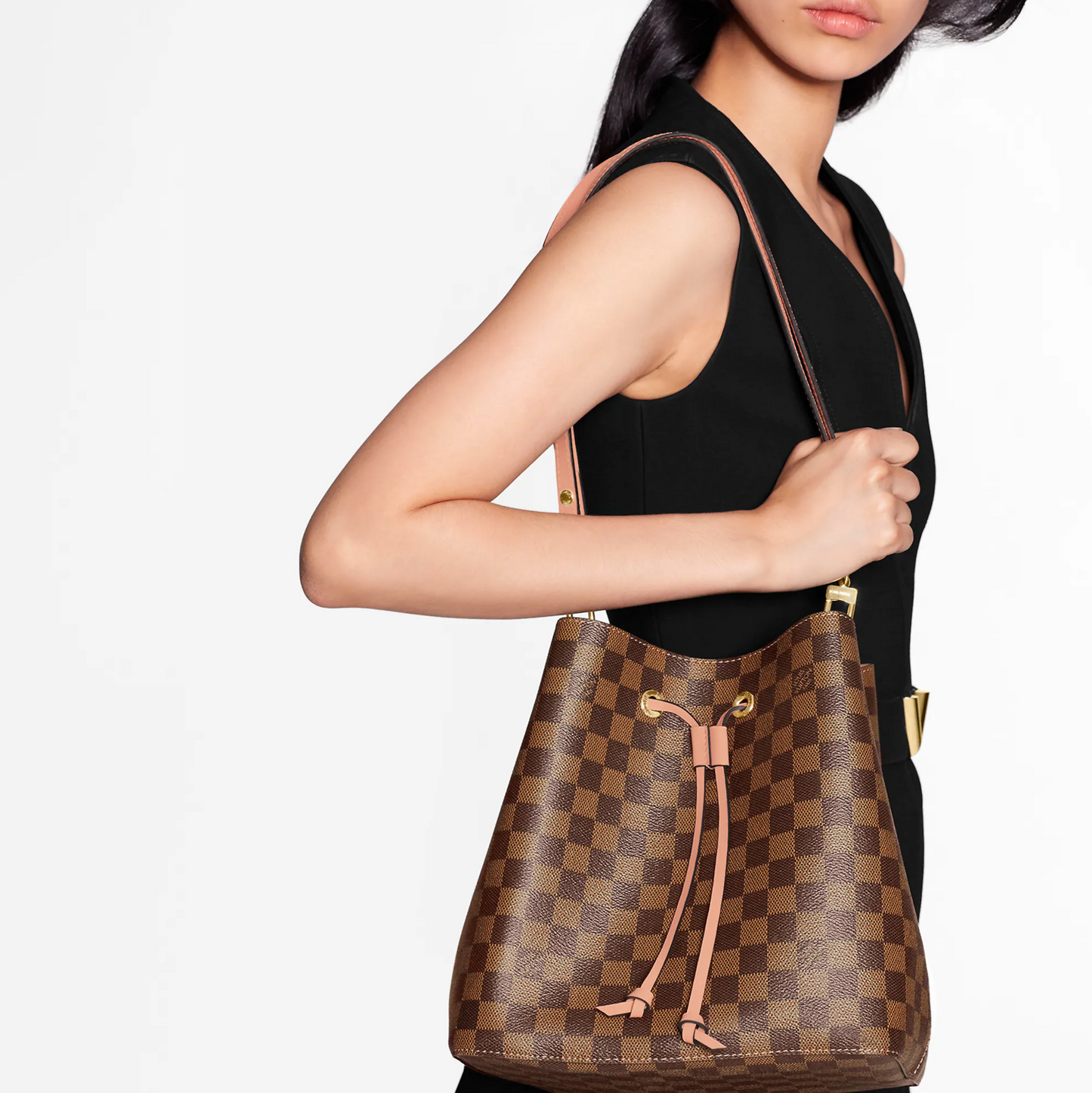 LOUIS VUITTON DAMIER EBENE NÉONOÉ MM BAG