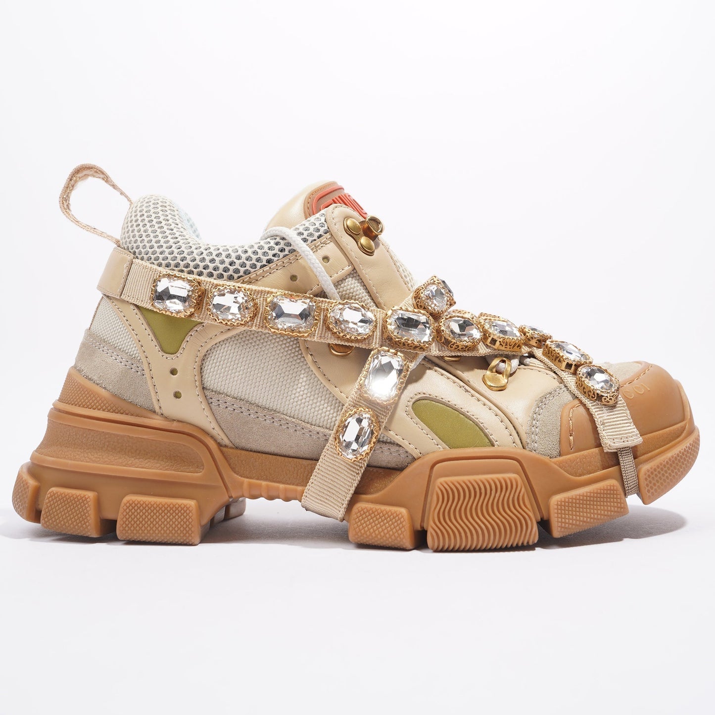 Gucci SEGA Beige / Brown Mesh EU 38 UK 5