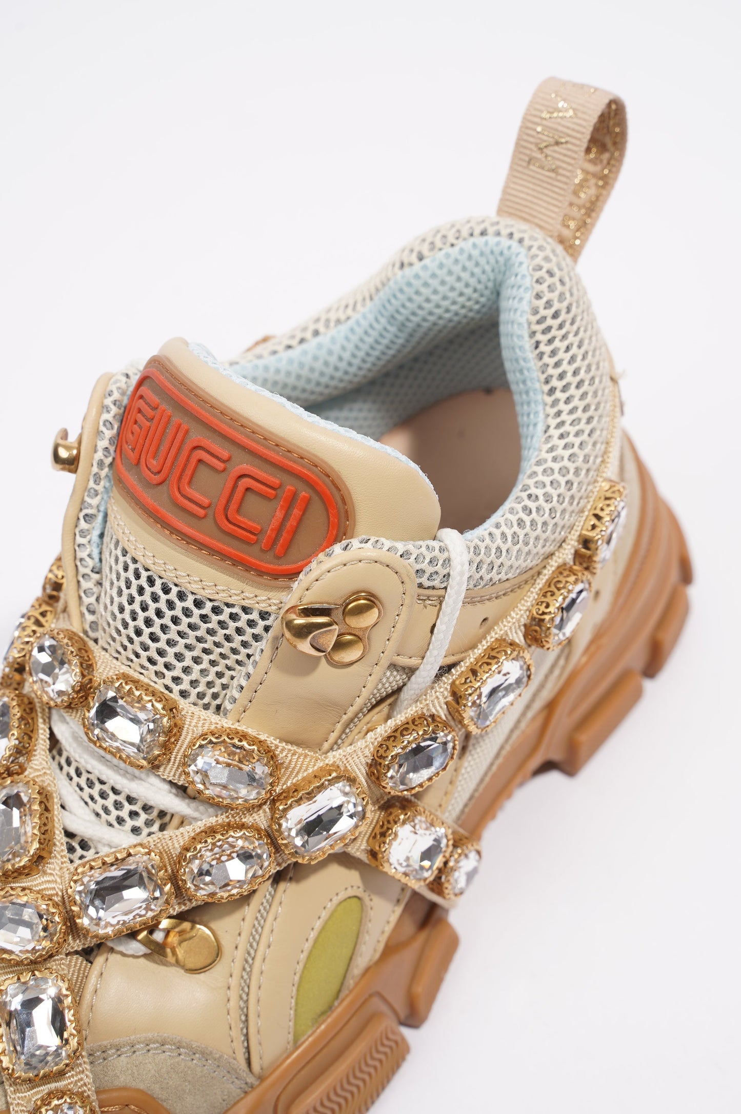 Gucci SEGA Beige / Brown Mesh EU 38 UK 5