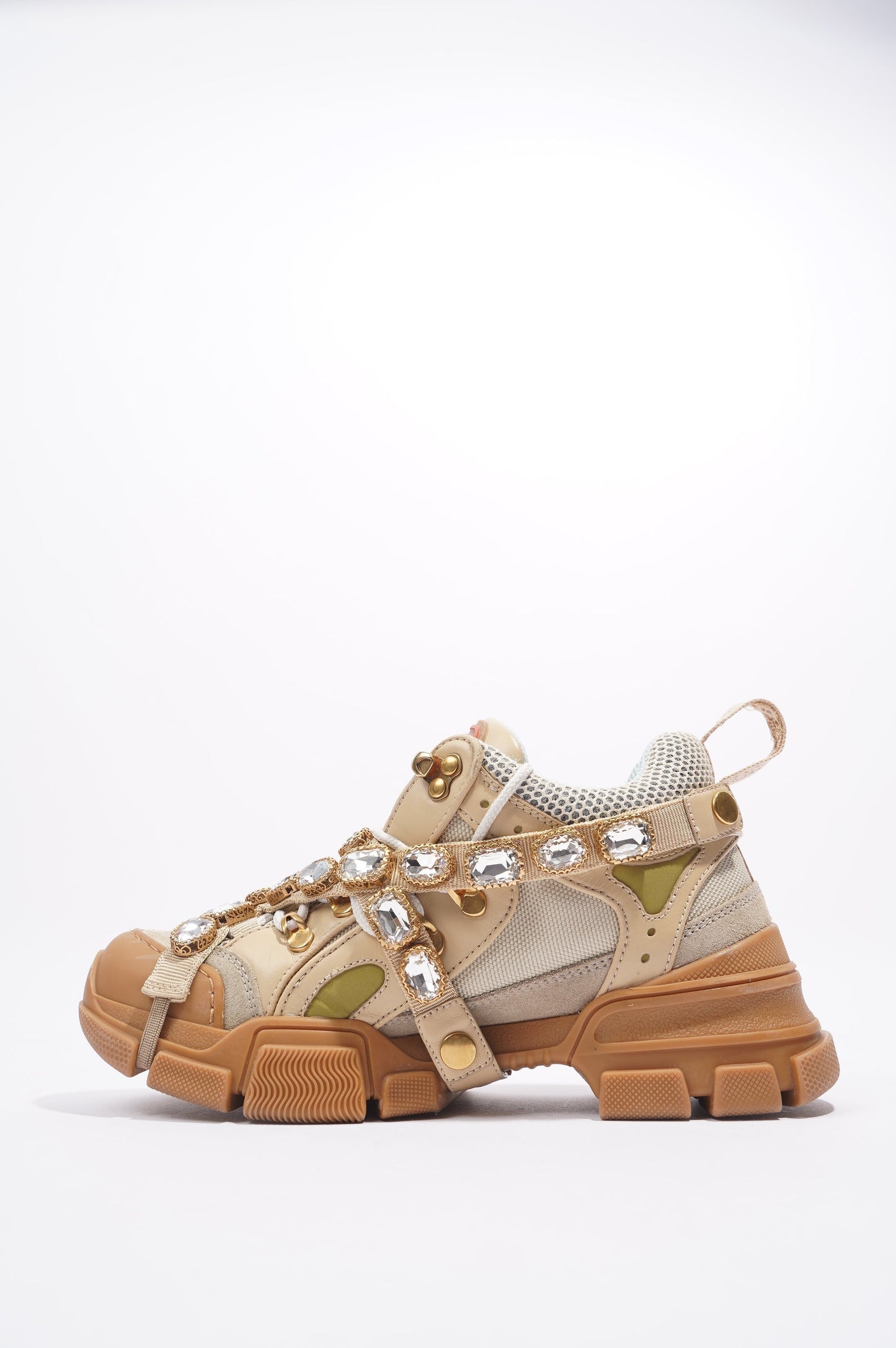 Gucci SEGA Beige / Brown Mesh EU 38 UK 5