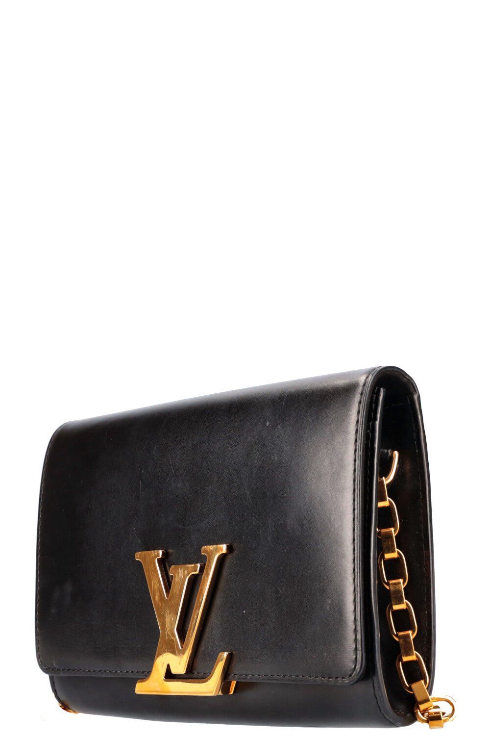 LOUIS VUITTON Chain Louise Bag GM Black
