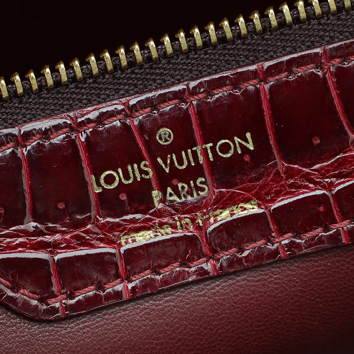 Louis Vuitton Burgundy Alligator Brea MM Bag