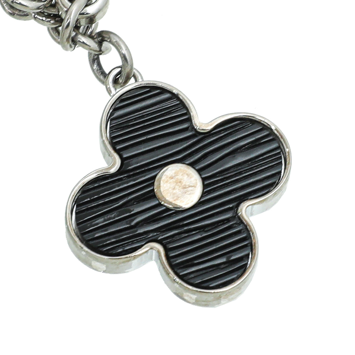 Louis Vuitton Black Fleur D'Epi Key Holder Bag Charm