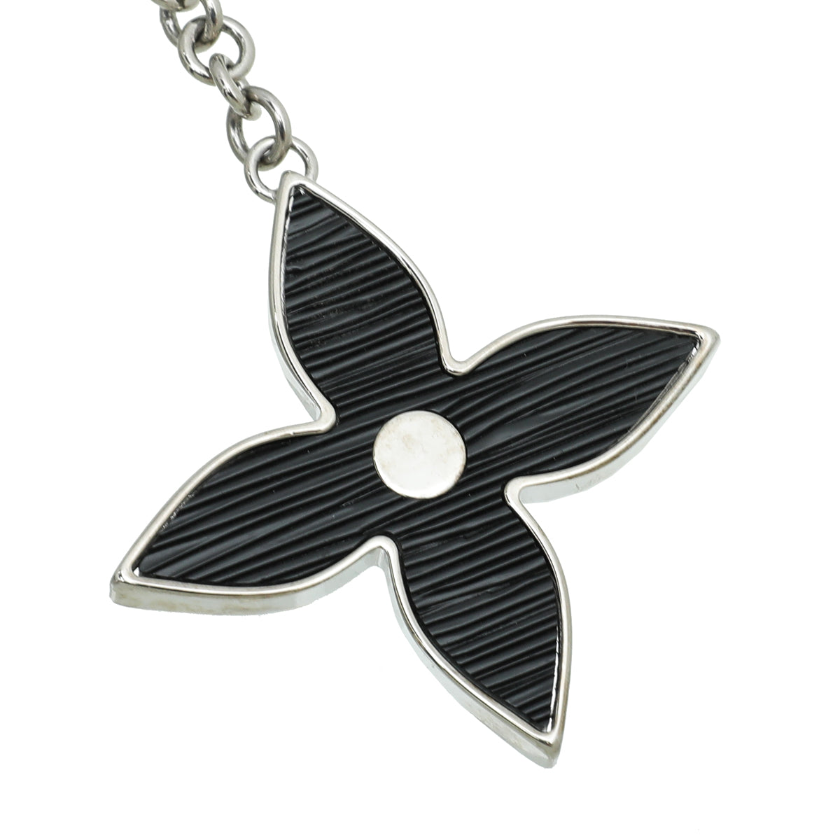 Louis Vuitton Black Fleur D'Epi Key Holder Bag Charm