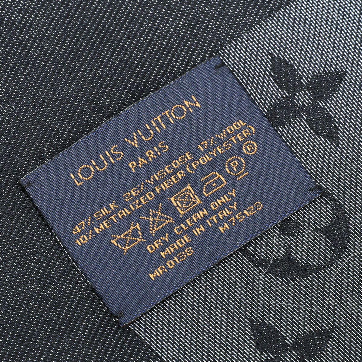Louis Vuitton Black Monogram Shine Shawl