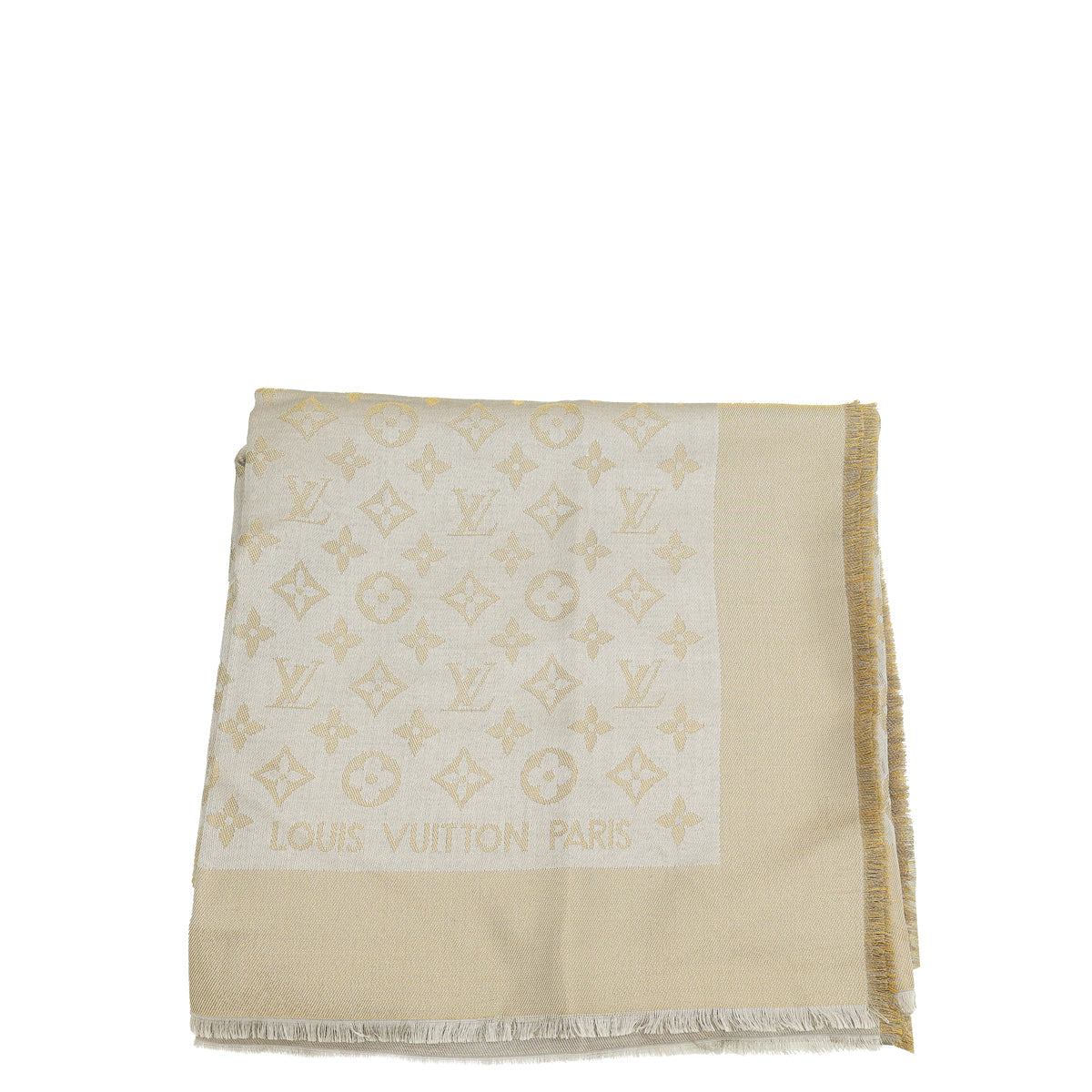 Louis Vuitton Greige Monogram Shine Shawl
