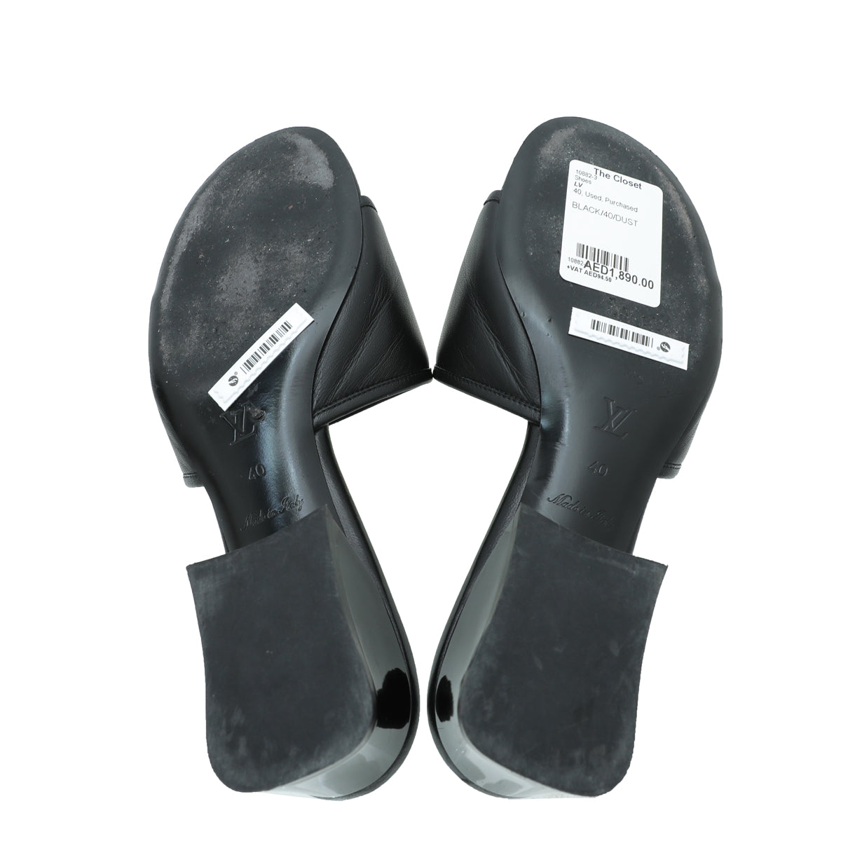 Louis Vuitton Black Magnetic Mules 40