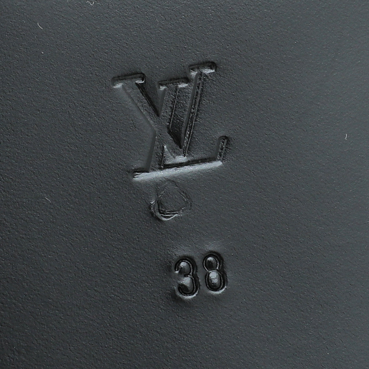 Louis Vuitton Black Monogram Embossed Revival Flat Mules 38