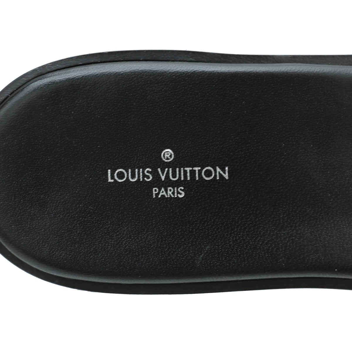 Louis Vuitton Black Monogram Embossed Revival Flat Mules 38