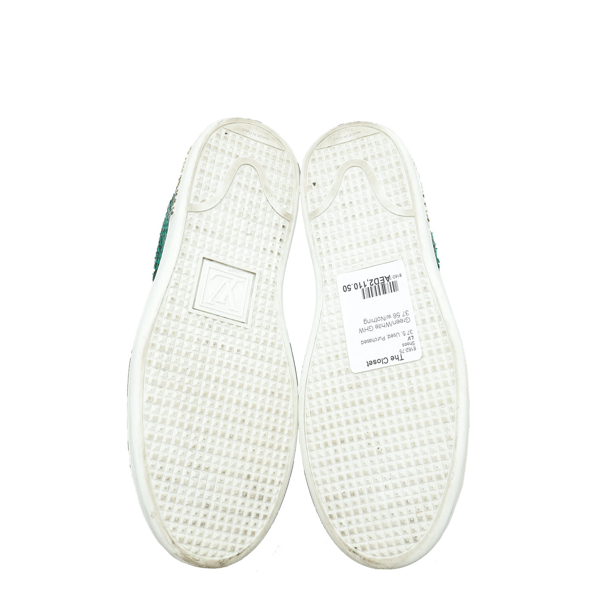 Louis Vuitton "Dubai Exclusive" Bicolor Python Frontrow Sneakers 37.5