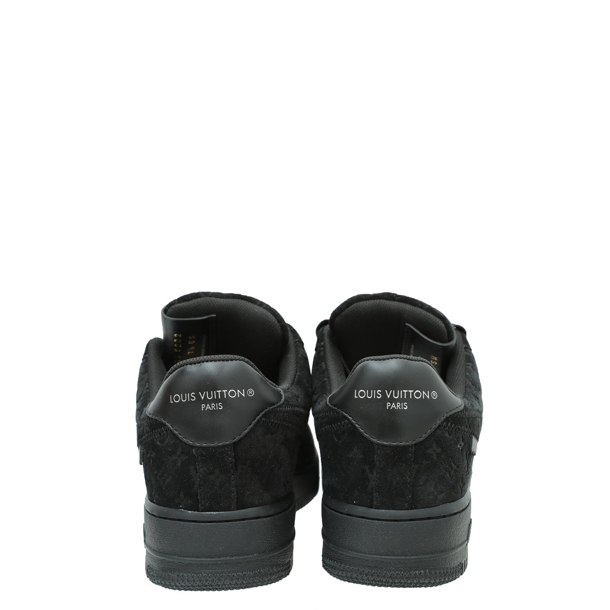 Louis Vuitton and Nike "Air Force 1" Black BY VIRGIL ABLOH Sneaker 7.5