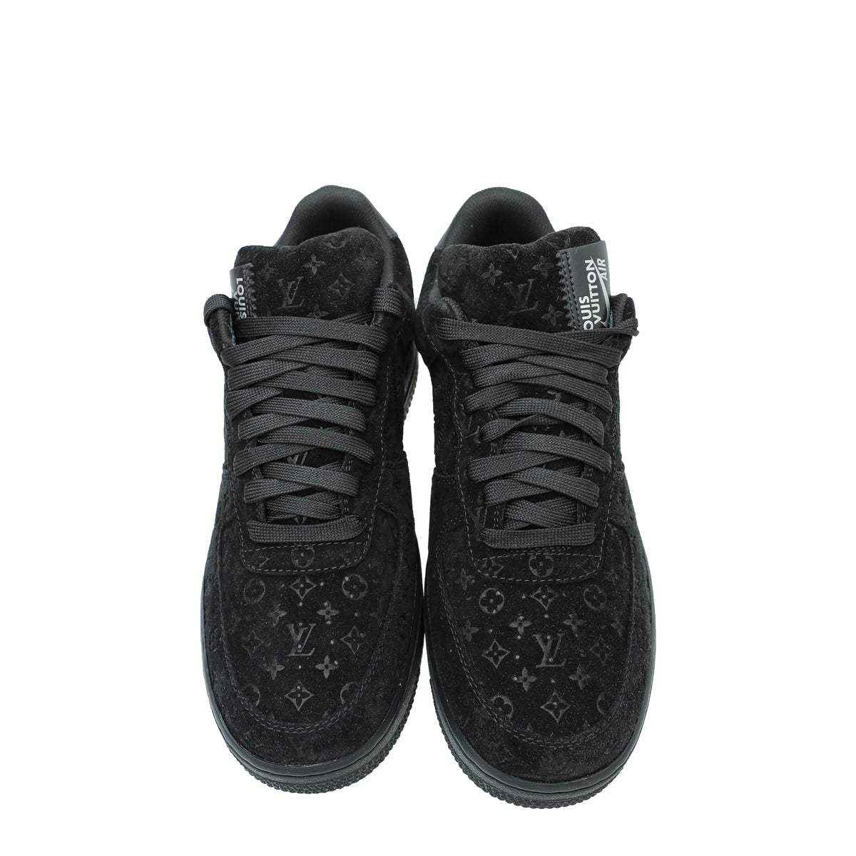 Louis Vuitton and Nike "Air Force 1" Black BY VIRGIL ABLOH Sneaker 7.5