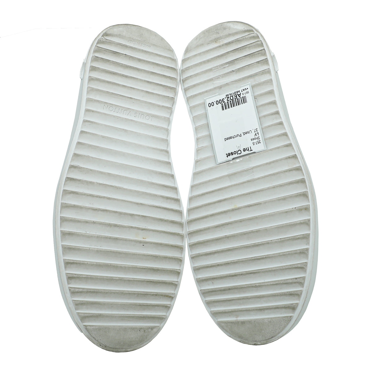 Louis Vuitton Bicolor Monogram Embossed Time Out Sneaker 37