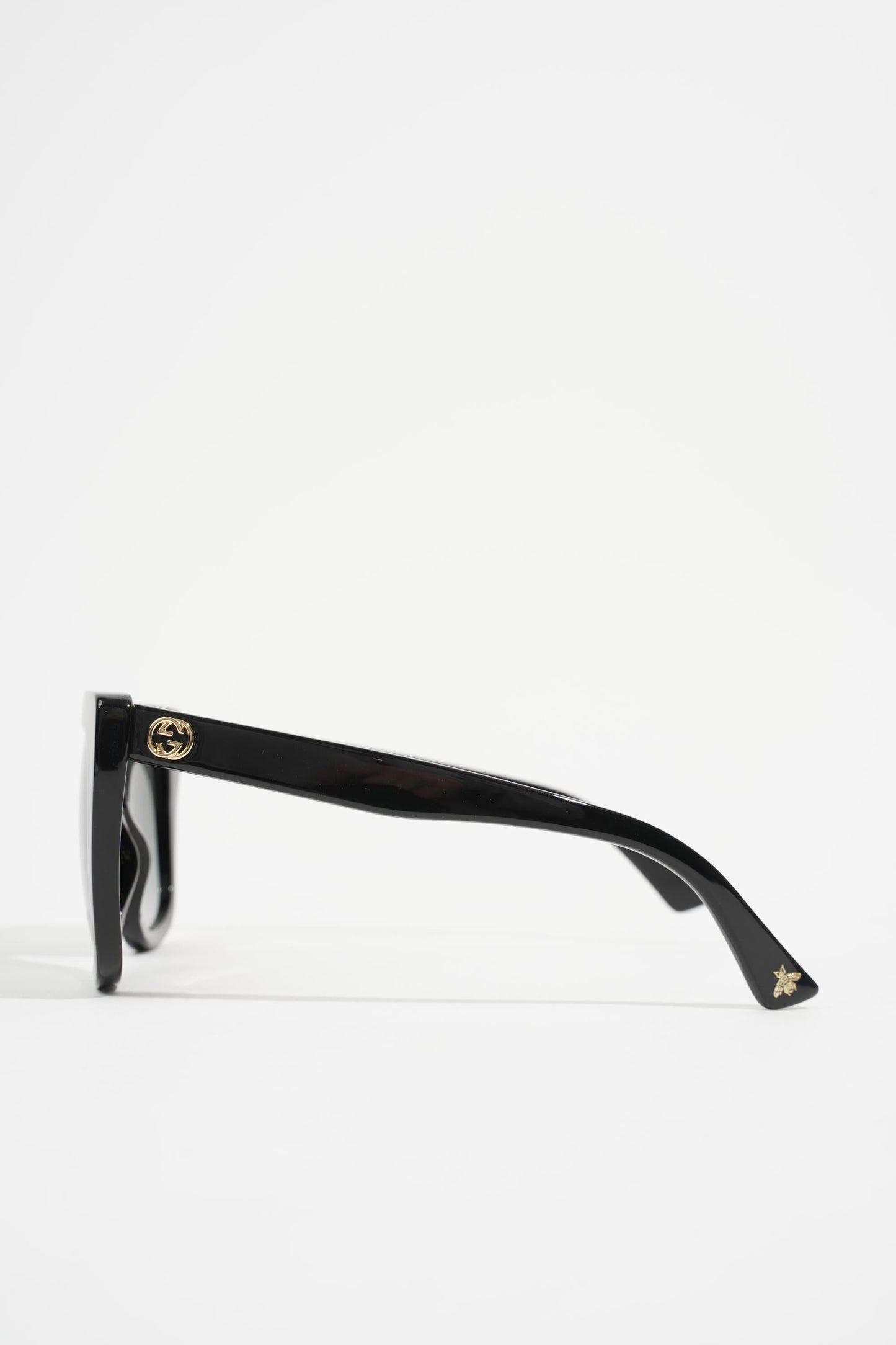 Gucci Square Sunglasses Black Acetate 51mm 22mm