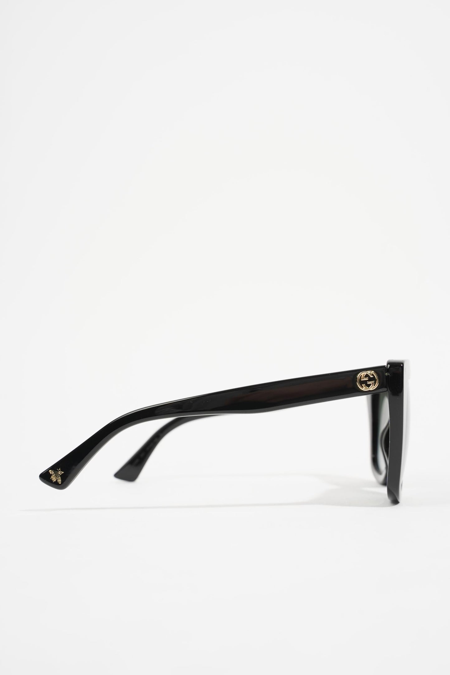 Gucci Square Sunglasses Black Acetate 51mm 22mm