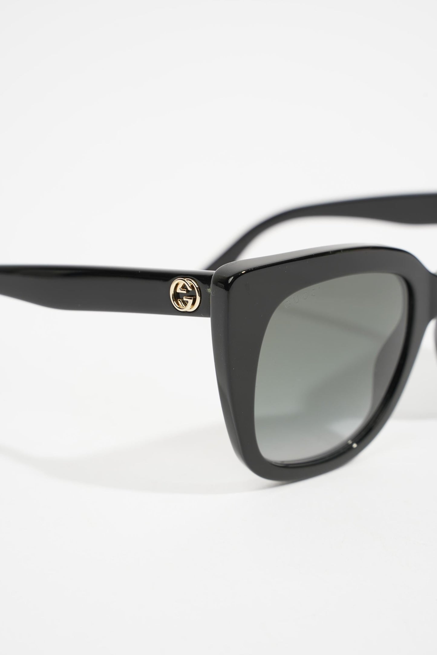 Gucci Square Sunglasses Black Acetate 51mm 22mm
