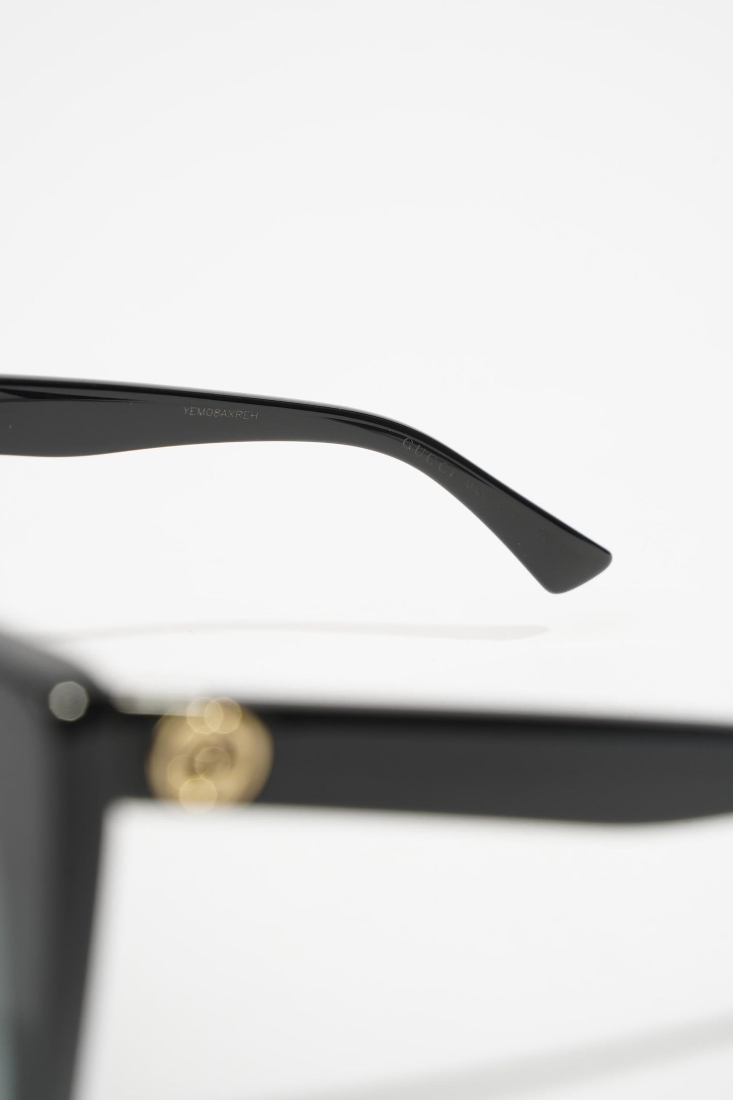 Gucci Square Sunglasses Black Acetate 51mm 22mm