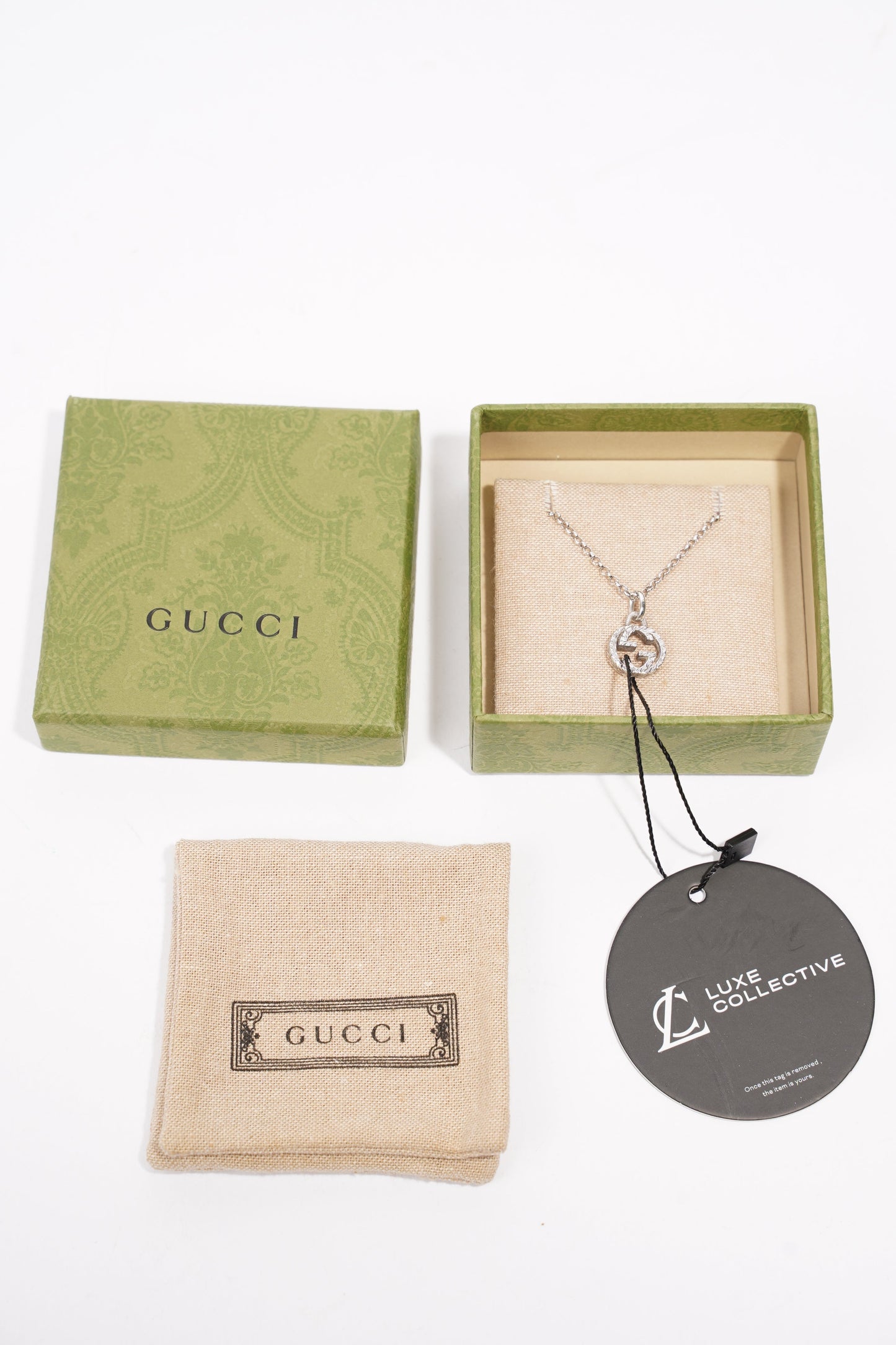 Gucci Interlocking G Necklace Silver Silver Sterling