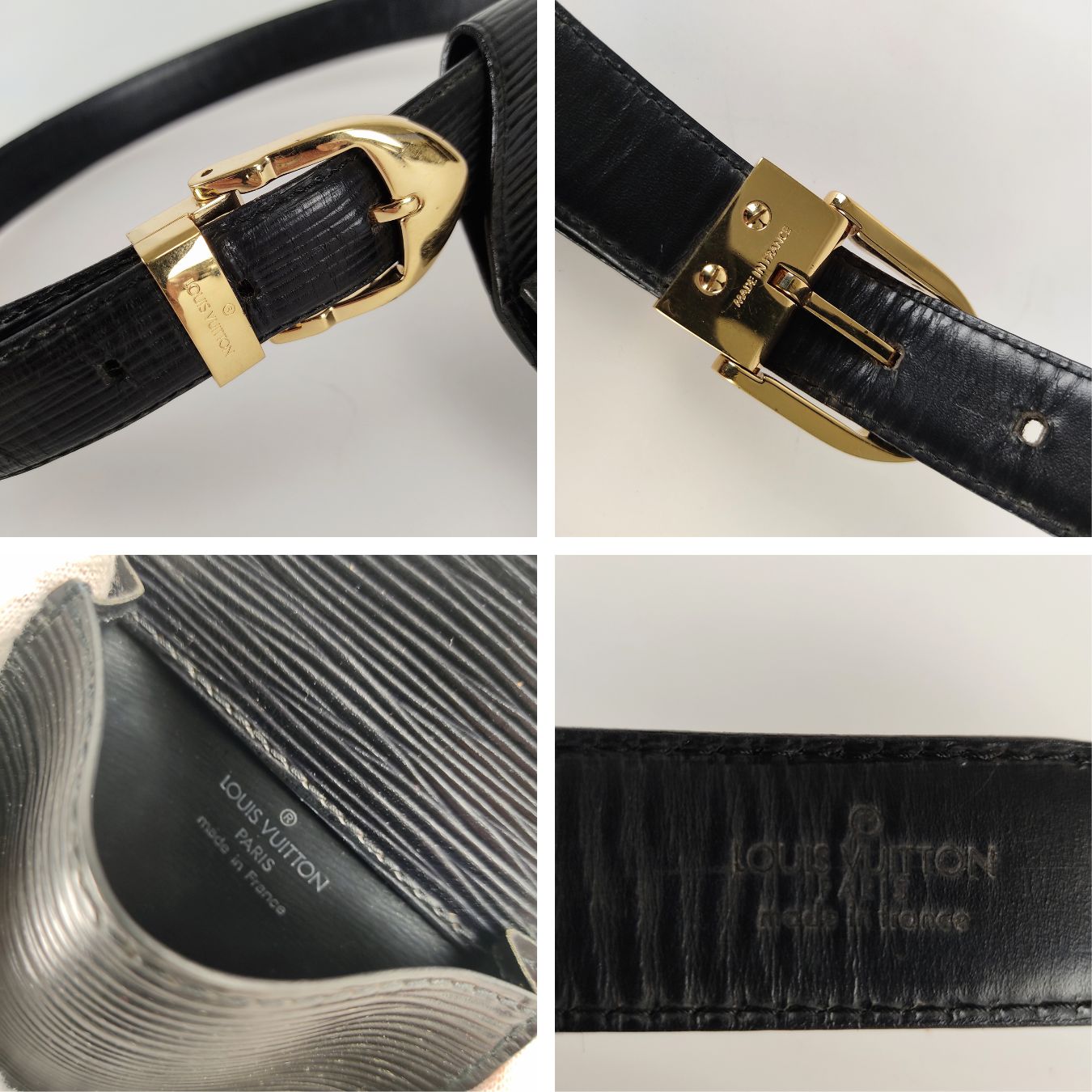LOUIS VUITTON fanny pack Sherwood Epi black belt