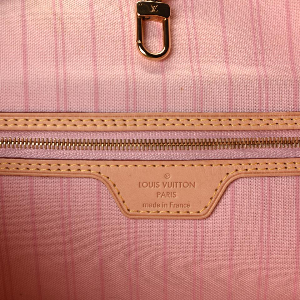 LOUIS VUITTON Damier Azur Delightful PM Rose Ballerine