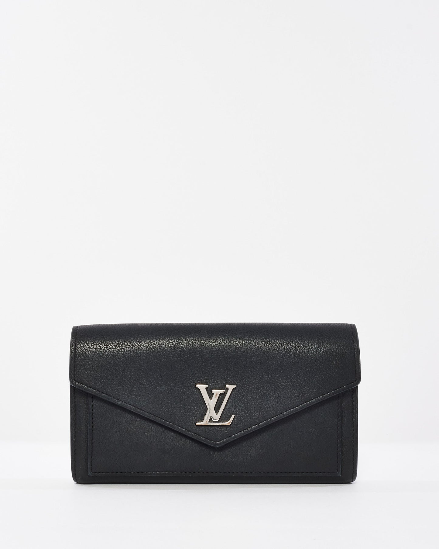 Louis Vuitton Black Leather MyLockMe Long Wallet