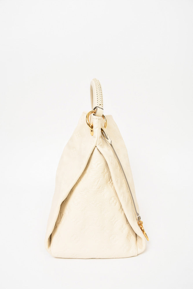 Louis Vuitton 2012 Cream Empreinte Leather Artsy MM Hobo Bag