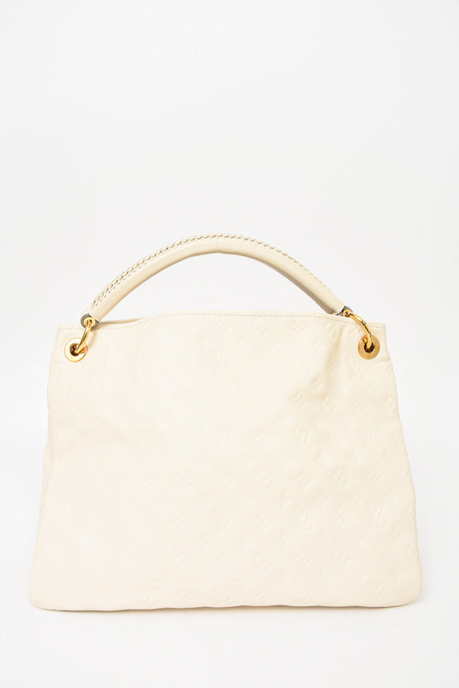 Louis Vuitton 2012 Cream Empreinte Leather Artsy MM Hobo Bag