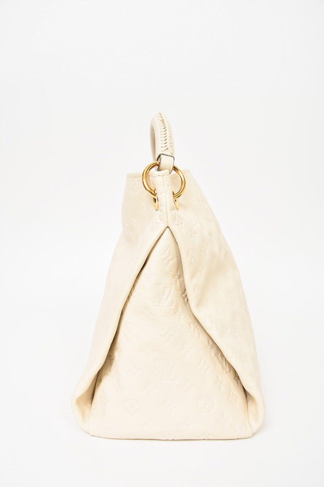 Louis Vuitton 2012 Cream Empreinte Leather Artsy MM Hobo Bag