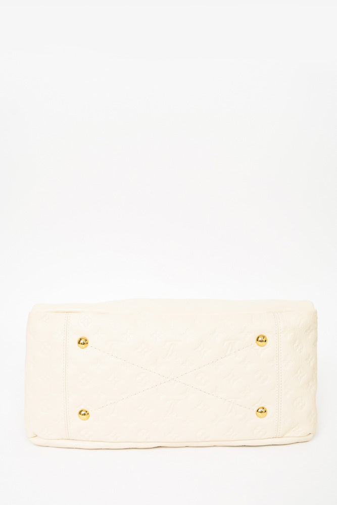 Louis Vuitton 2012 Cream Empreinte Leather Artsy MM Hobo Bag