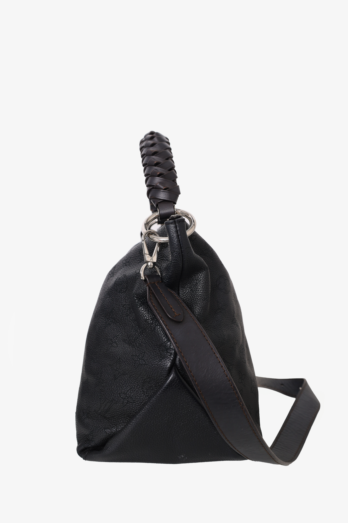 Louis Vuitton 2020 Black Monogram Leather Mahina Beaubourg MM Top Handle