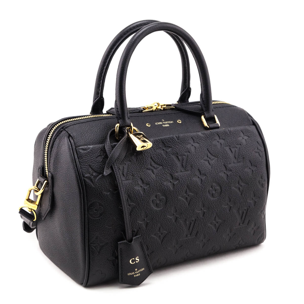Louis Vuitton Black Empreinte Speedy Bandouliere 25 NM