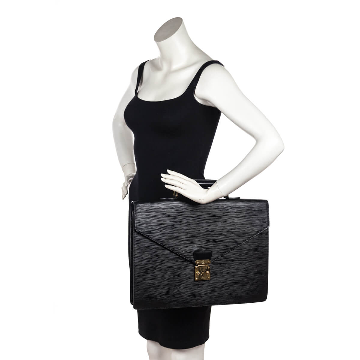 Louis Vuitton Black Epi Laguito Briefcase