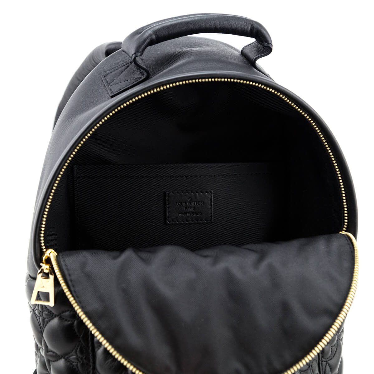 Louis Vuitton Black Lambskin Malletage Flower Palm Springs PM