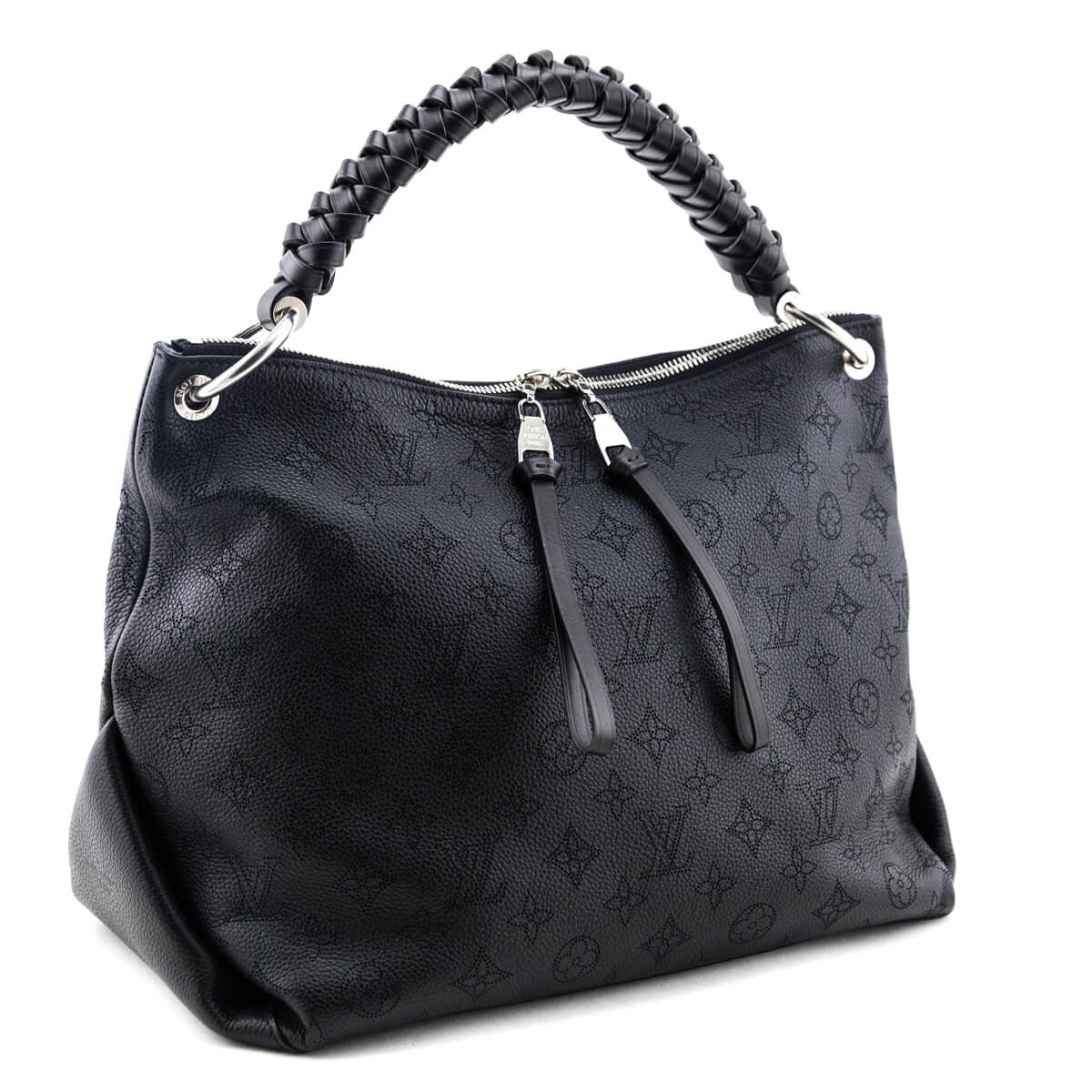 Louis Vuitton Black Mahina Beaubourg Hobo MM