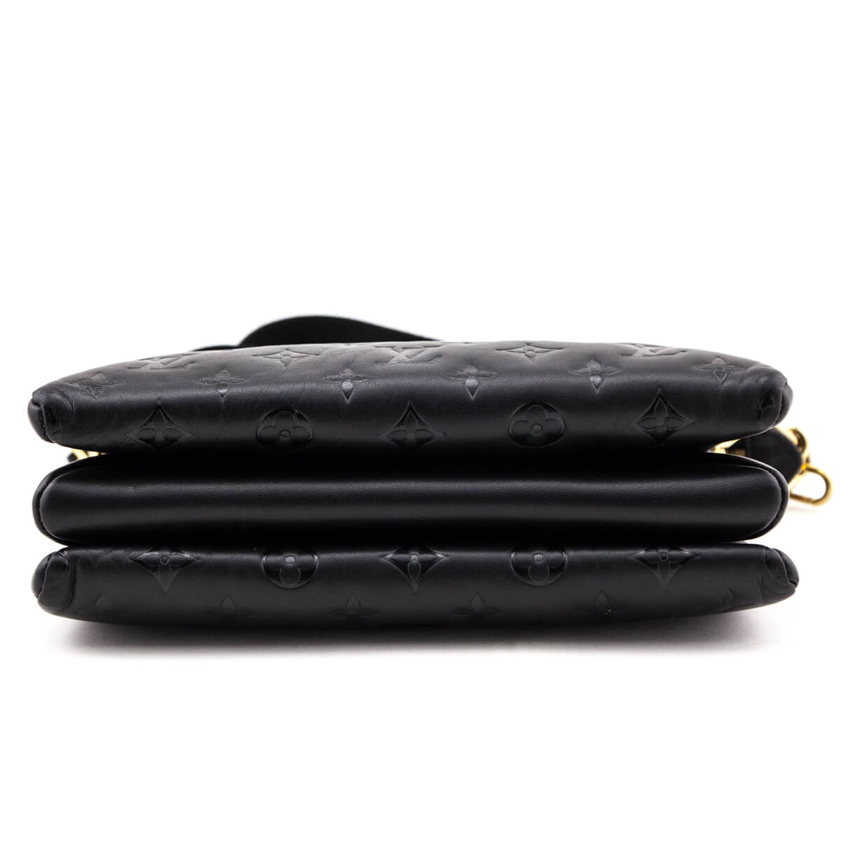 Louis Vuitton Black Monogram Embossed Lambskin Coussin PM