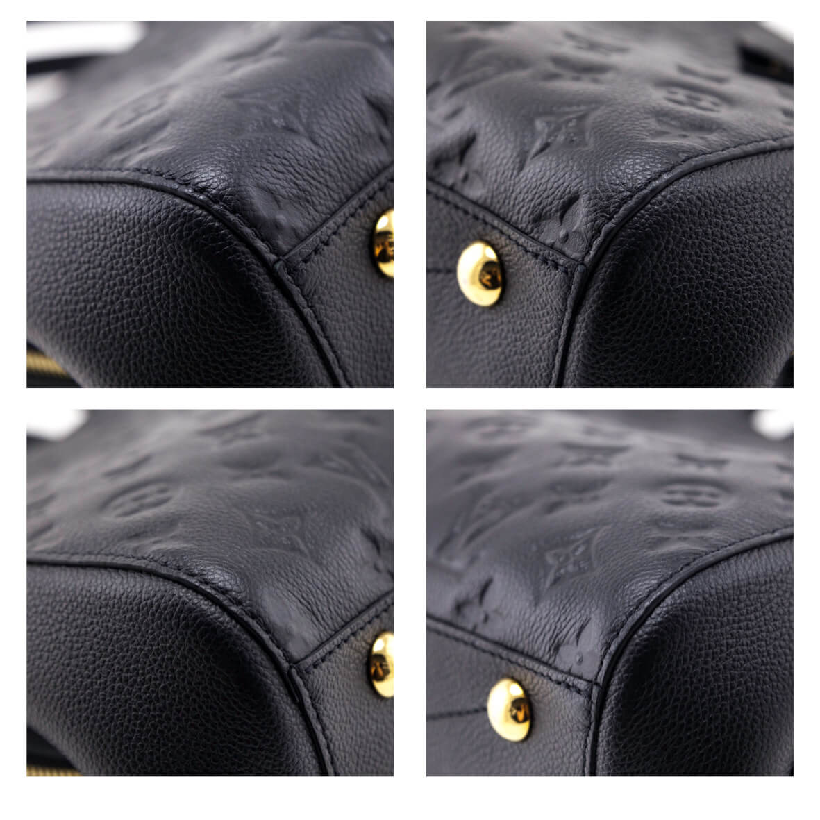 Louis Vuitton Black Monogram Empreinte Montaigne MM