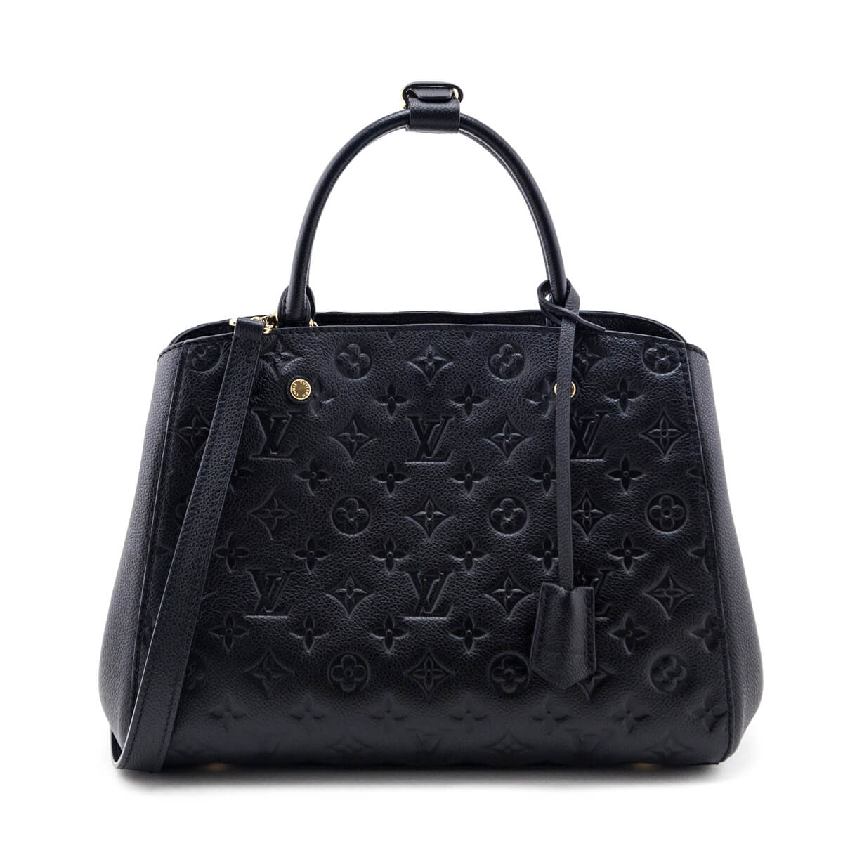 Louis Vuitton Black Monogram Empreinte Montaigne MM
